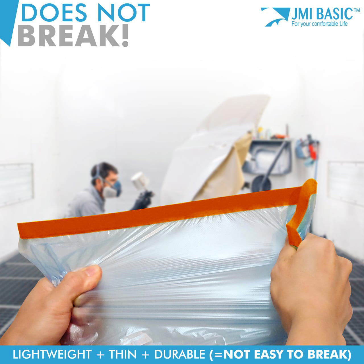 Pre Taped Masking Film - Assorted Size - Car Painters Plastic Sheeting Orange Automotive Paint Tape