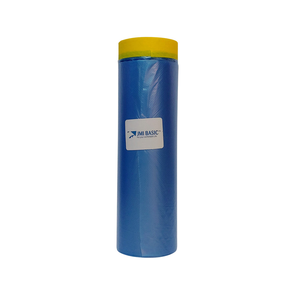JMIBASIC Pre taped Masking Paper - Painters Plastic Sheeting Paint Tape for Auto body - TOOL 1ST