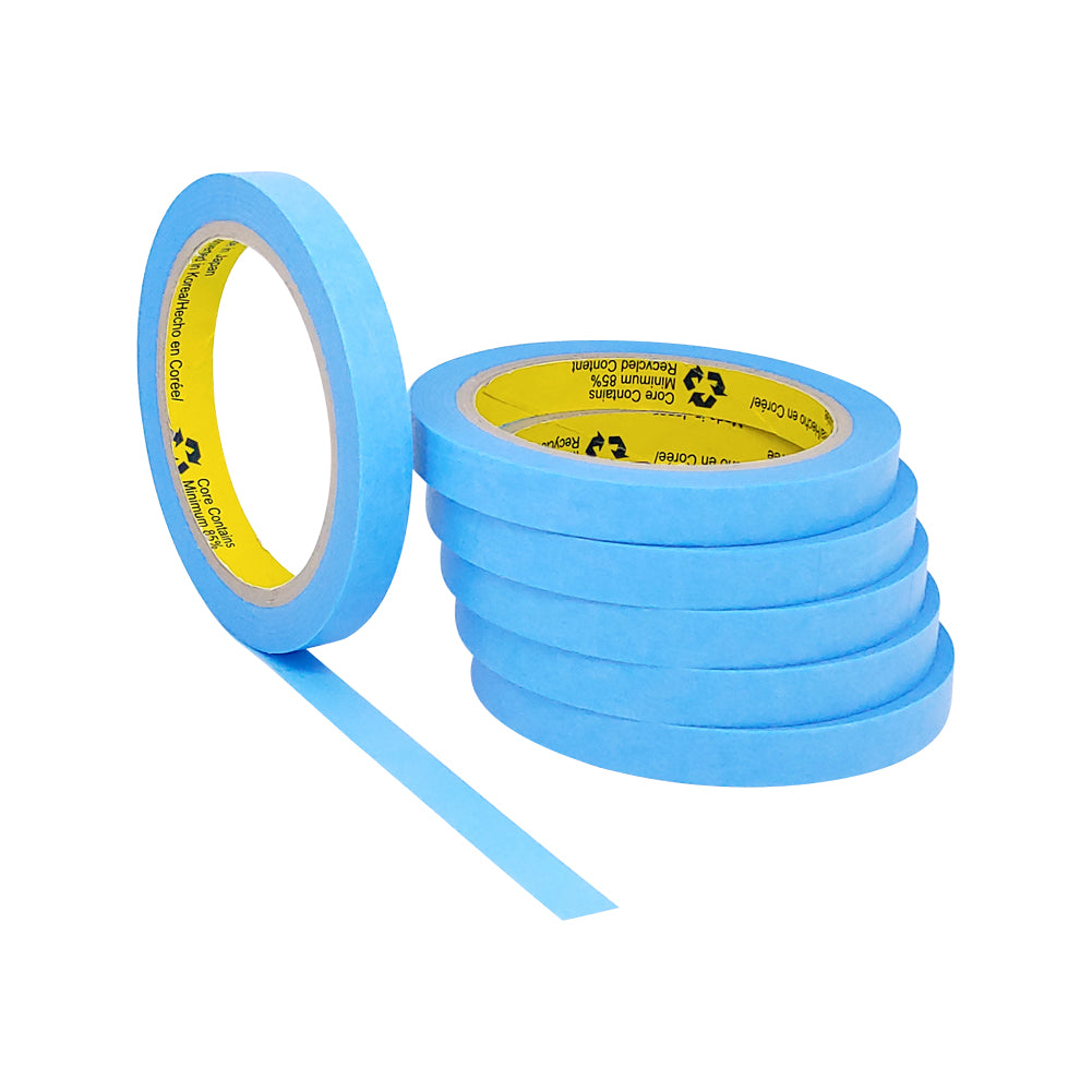 Blue Painters Tape Washi Tape - 1/2 inch (12mm) x 44 Yard - Multi Pack - No Residue Masking Tape - Heat Resistant - Delicate Surfaces - TOOL 1ST