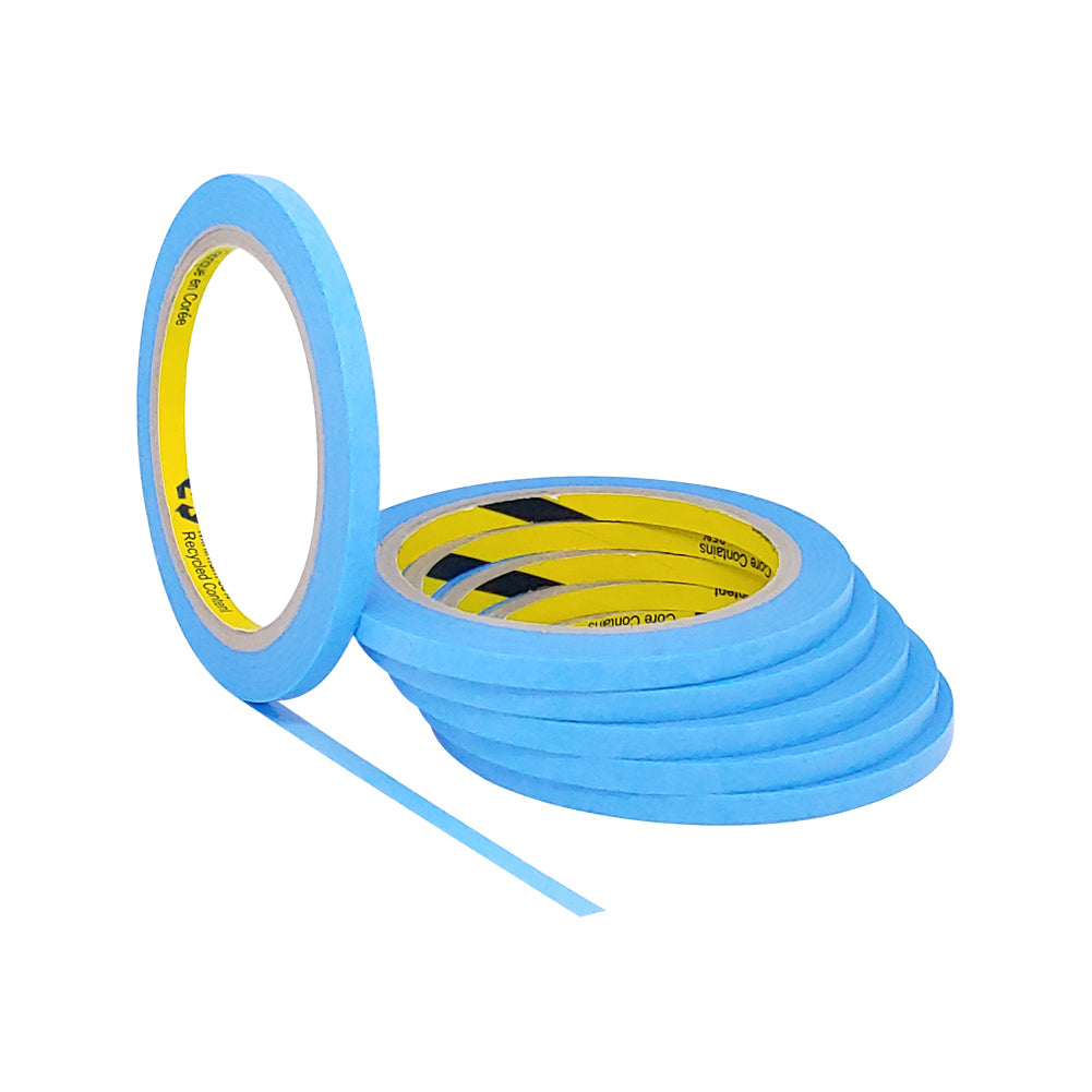 Thin Painters Tape Washi Tape - 1/4 inch (6mm) x 44 Yard - Multi Pack - No Residue Masking Tape - Delicate Surfaces - Heat Resistant - TOOL 1ST