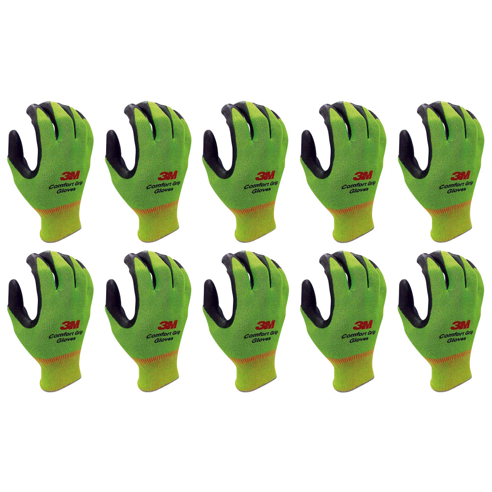 3M Nitrile Work Gloves colored - Foam Coated, Touch Screen, Machine Washable, Lightweight Comfort Gloves 10 Pairs - TOOL 1ST