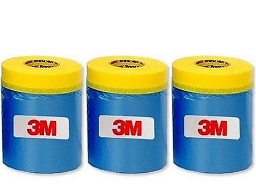 Masking Paper Automotive Masking Tape - Assorted Multi Pack, 3M No Residue Paint tape with Painters Plastic Sheeting for Painting 65 Feet - TOOL 1ST