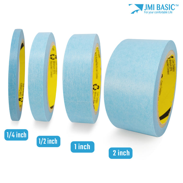 Blue Painters Tape Washi Tape - 1/2 inch (12mm) x 44 Yard - Multi Pack - No Residue Masking Tape - Heat Resistant - Delicate Surfaces - TOOL 1ST
