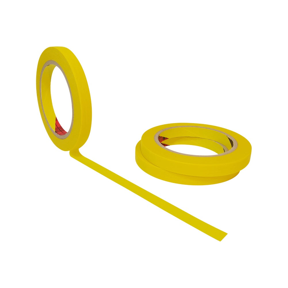 JMIBASIC Yellow Painters Tape for Car Paint - 3 Roll Multi Size Automotive Masking Tape - TOOL 1ST