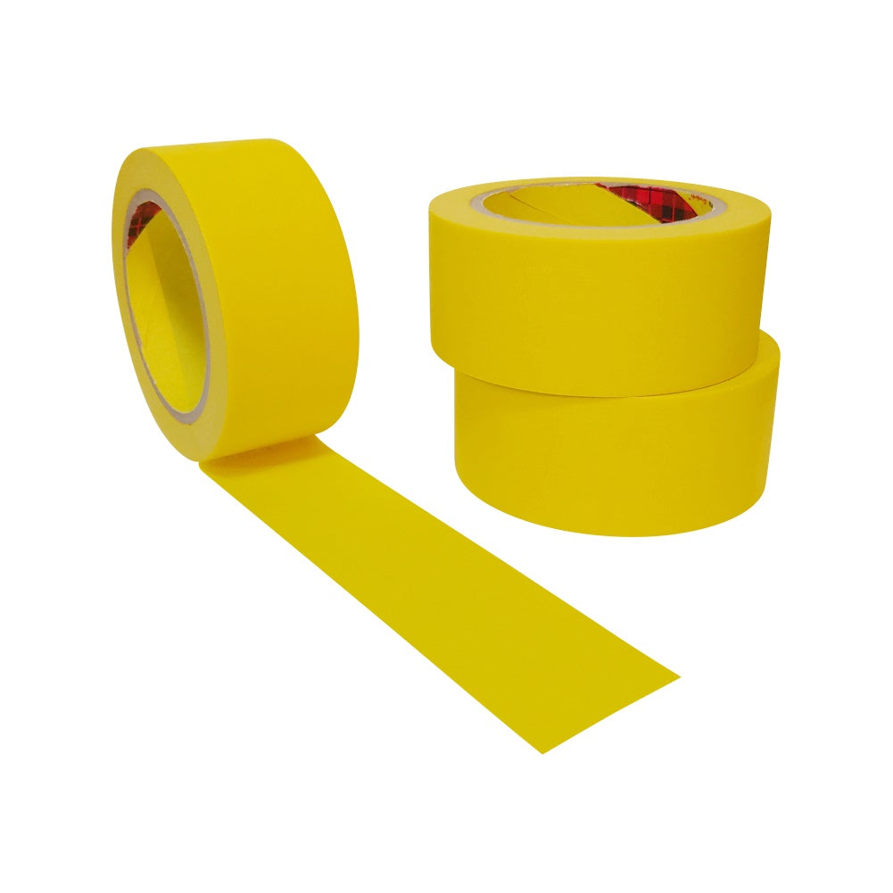 JMIBASIC Yellow Painters Tape for Car Paint - 3 Roll Multi Size Automotive Masking Tape - TOOL 1ST