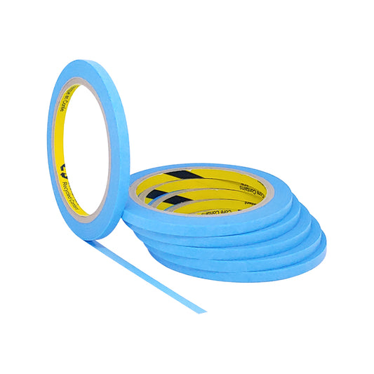 Thin Painters Tape Washi Tape - 1/4 inch (6mm) x 44 Yard - Multi Pack - No Residue Masking Tape - Delicate Surfaces - Heat Resistant - TOOL 1ST