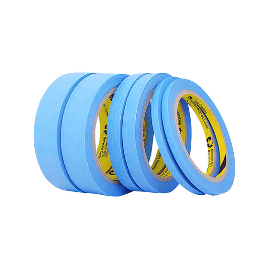 Blue Painters Washi Tape Set  - 1/4 x 1/2 x 1 Inch - 44 Yard - No Residue Masking Tape for Delicate Surface - Heat Resistant - TOOL 1ST