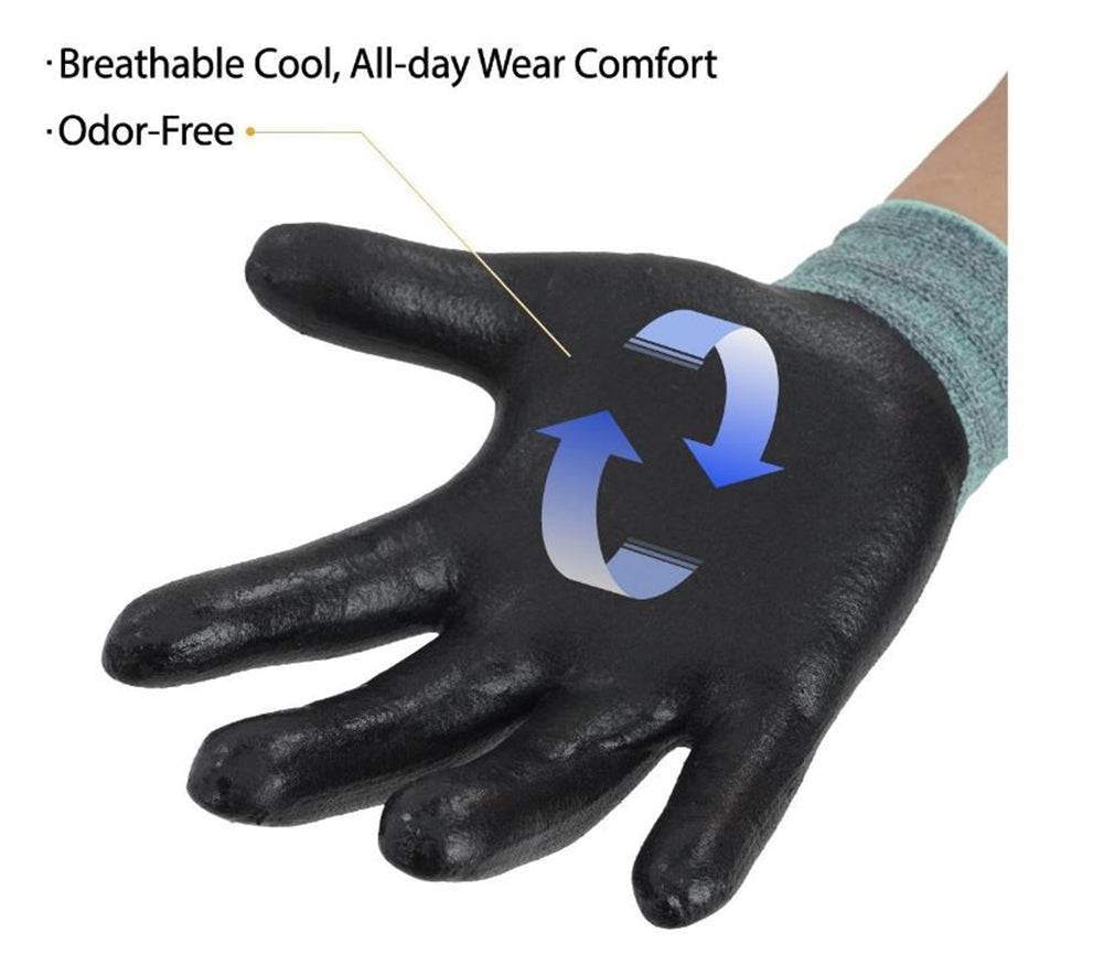 3M Nitrile Work Gloves colored - Foam Coated, Touch Screen, Machine Washable, Lightweight Comfort Gloves 10 Pairs - TOOL 1ST