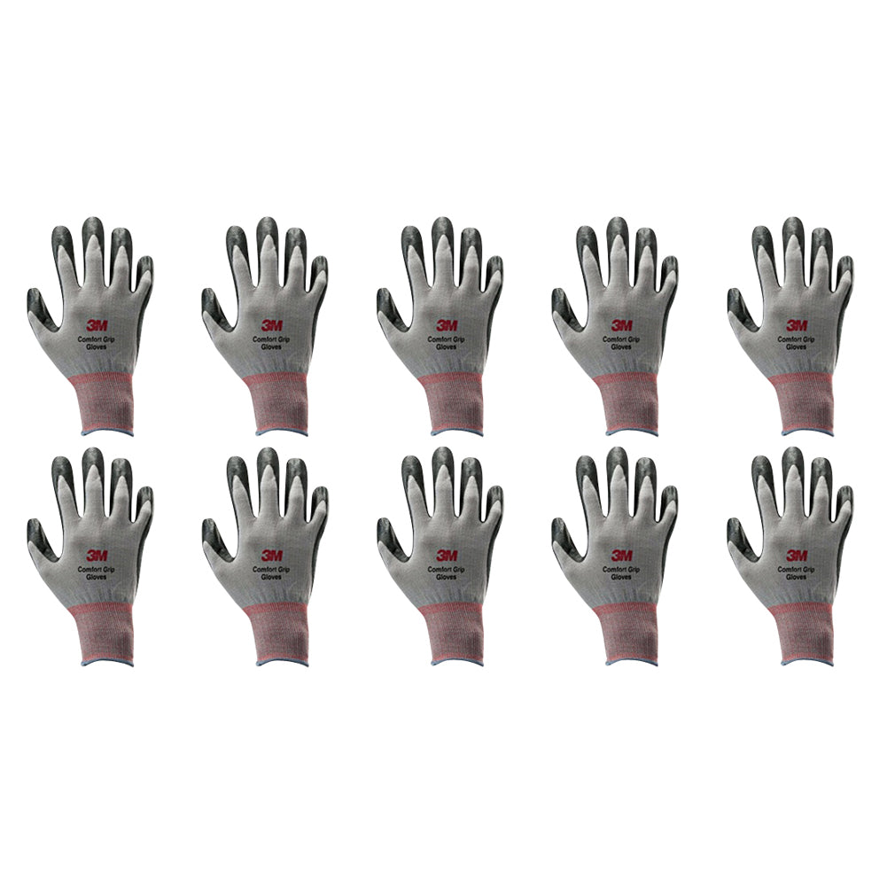 3M Nitrile Work Gloves colored - Foam Coated, Touch Screen, Machine Washable, Lightweight Comfort Gloves 10 Pairs - TOOL 1ST