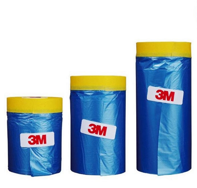 Masking Paper Automotive Masking Tape - Assorted Multi Pack, 3M No Residue Paint tape with Painters Plastic Sheeting for Painting 65 Feet - TOOL 1ST