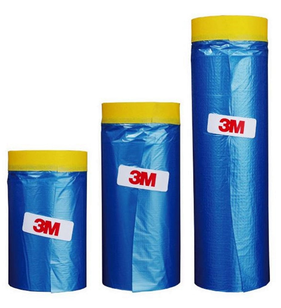 Masking Paper Automotive Masking Tape - Assorted Multi Pack, 3M No Residue Paint tape with Painters Plastic Sheeting for Painting 65 Feet - TOOL 1ST