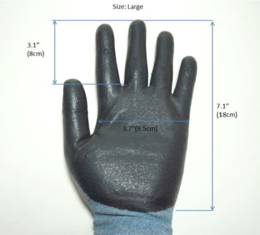 3M Nitrile Work Gloves Grey - Foam Coated, Screen Touch, Machine Washable, Lightweight 3D Comfort Stretch Fit, 5 Pairs - TOOL 1ST